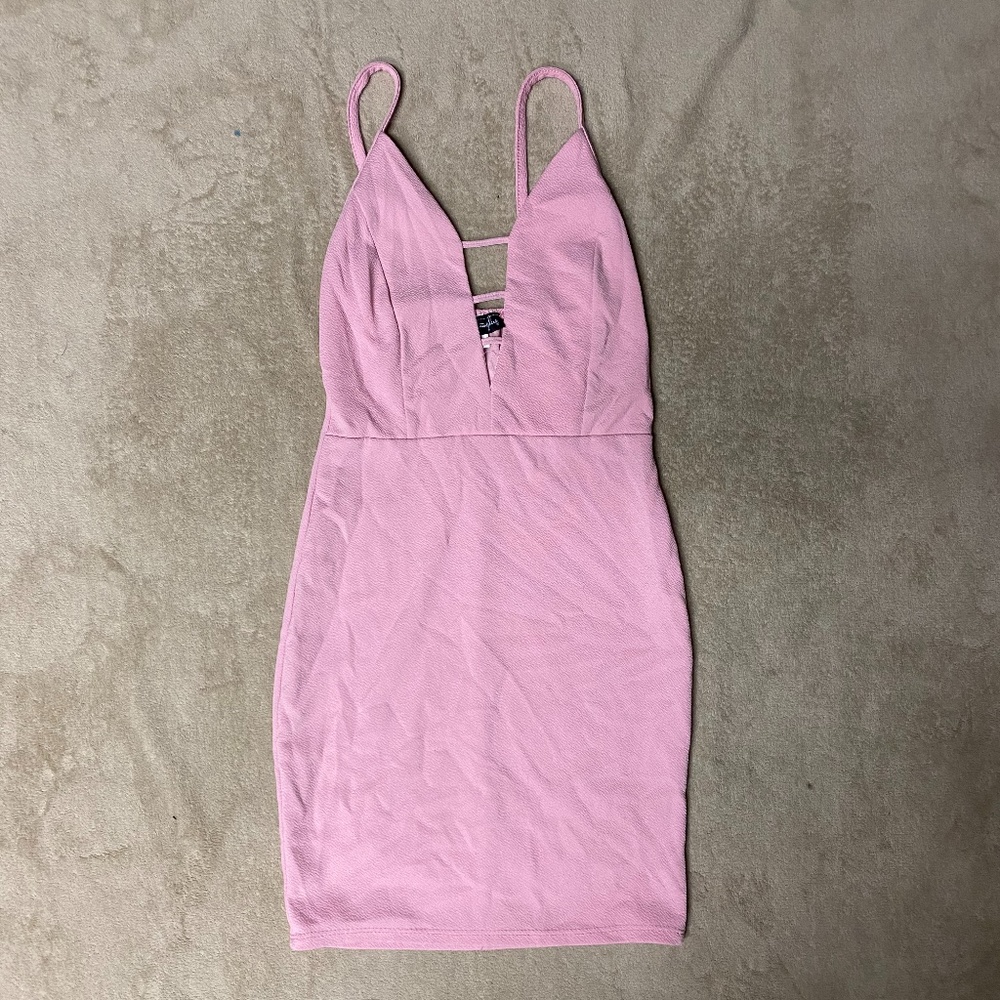 Pink scrappy dress
